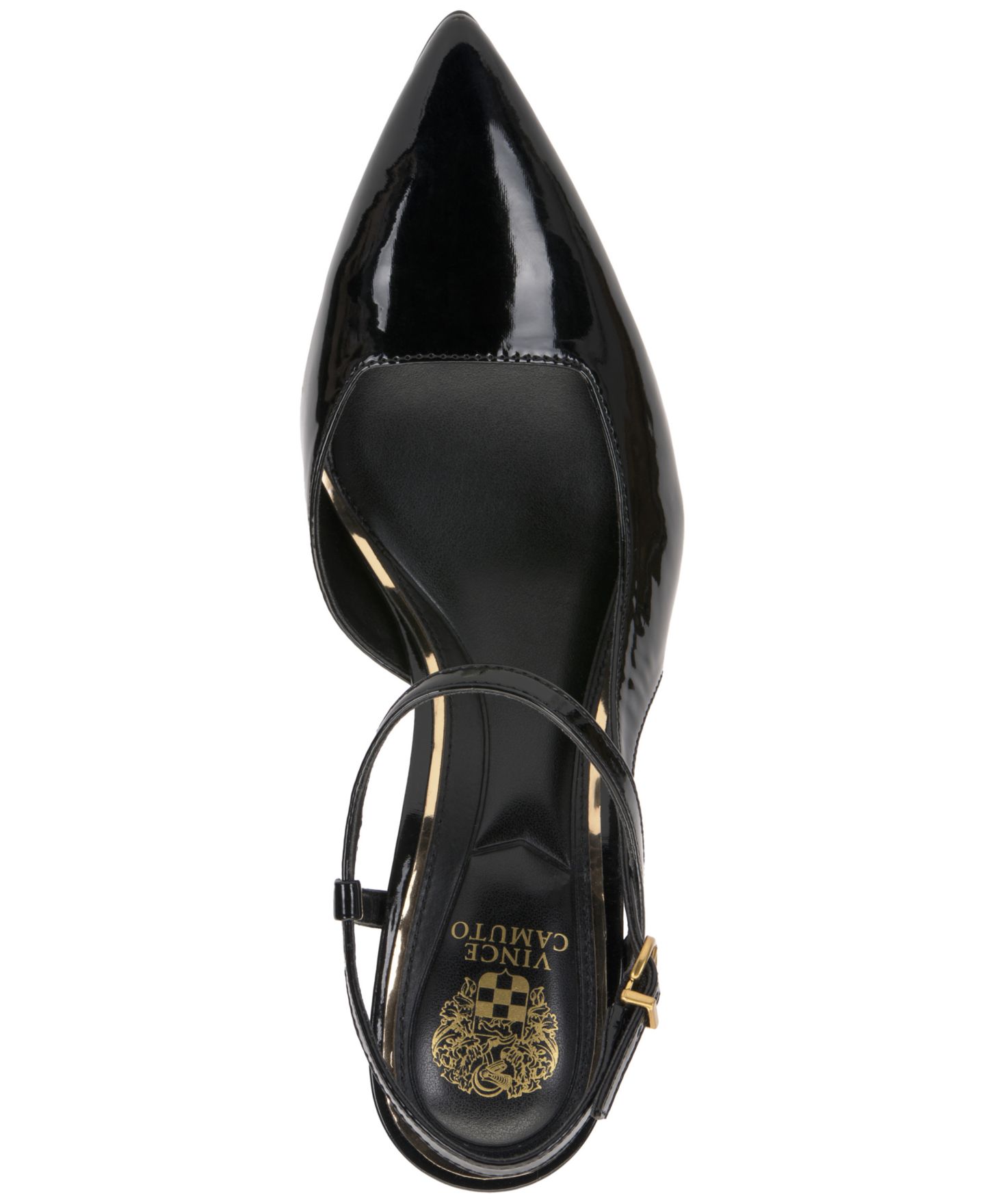 Женские туфли Vince Camuto Bevarin Strappy Blade-Heel Pumps, цвет: Чёрный лаковый — фото 4