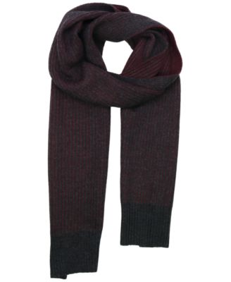 Men's Wool Two-Tone Ribbed Scarf