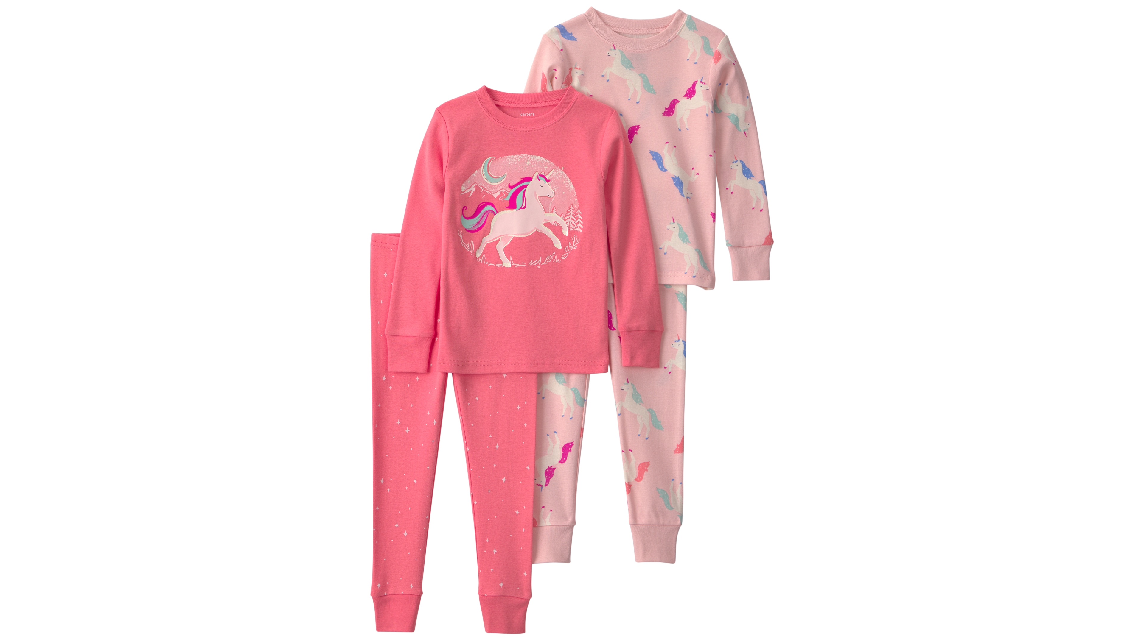 Carter's Toddler Girls' 2T-5T Unicorn Snug Fit Sleep & Play, 4-Piece Set