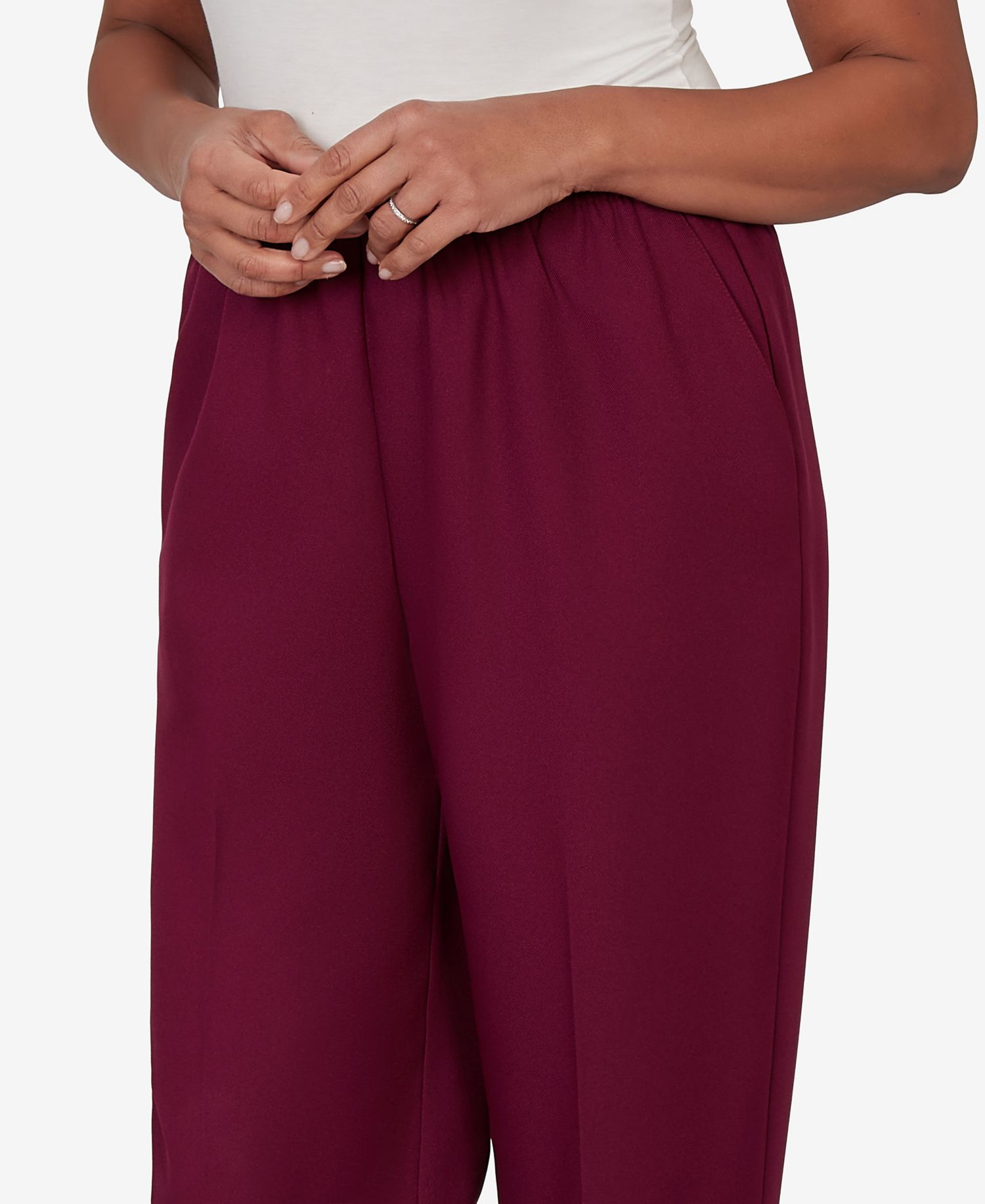 Petite Colored Classic Pull-On Pants
