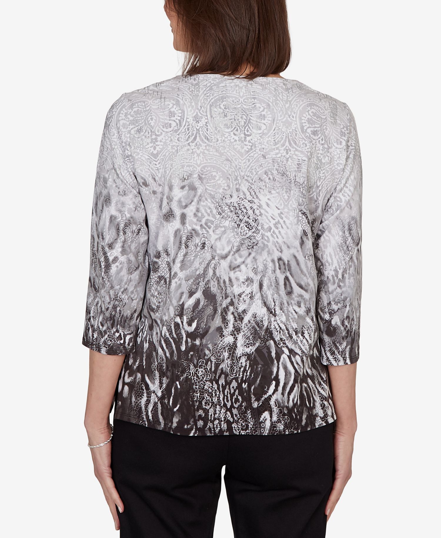 Petite Mono Ombre Animal Print Top
