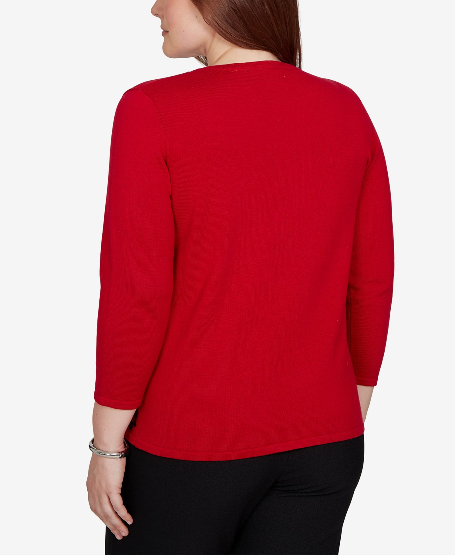 Petite Border Scroll Soutache Sweater