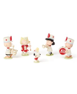 Macy's 100th Thanksgiving Day Parade Peanuts Marching Band 5-Piece Figurine Set