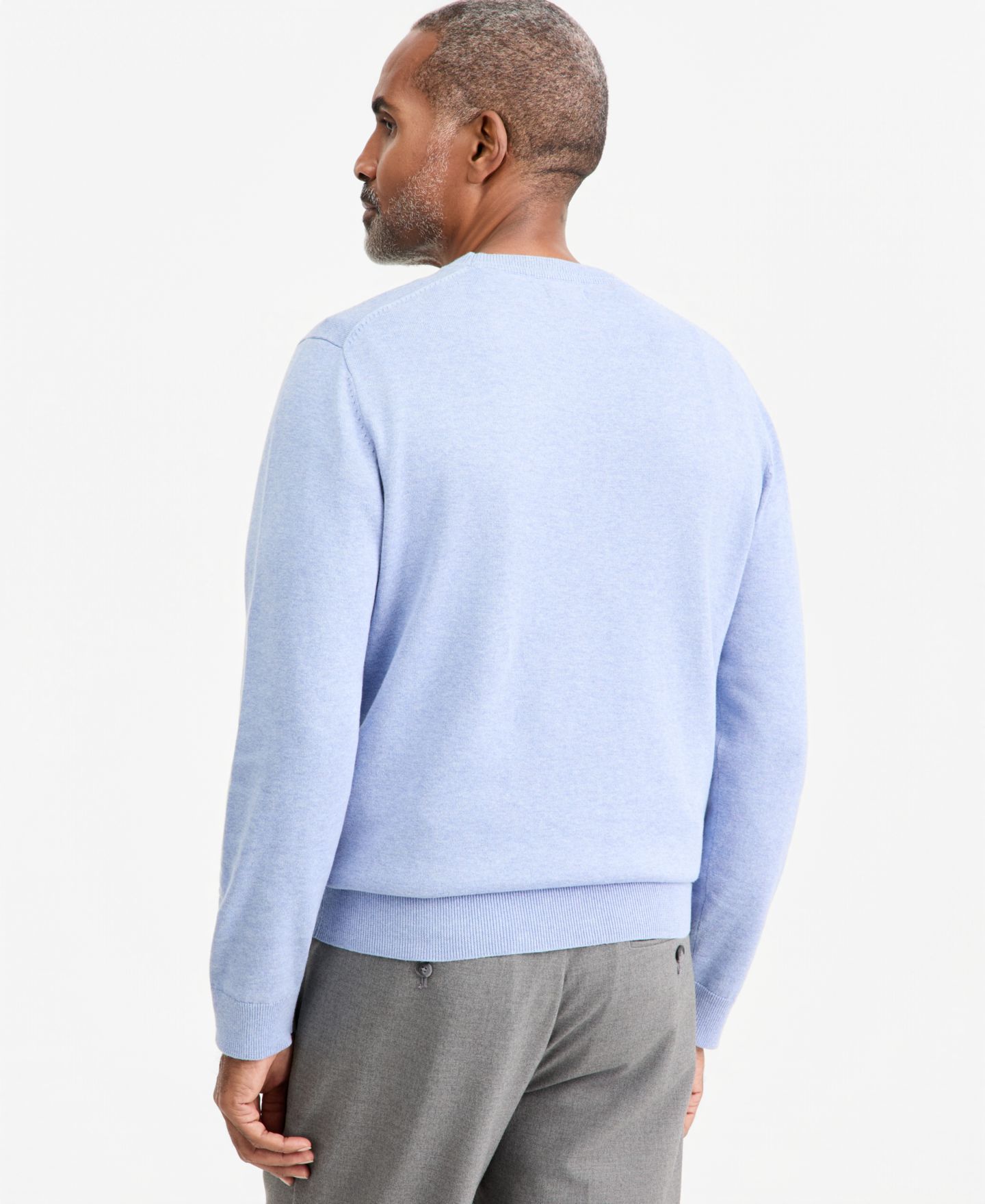 Мужской свитер Club Room Supima Cotton Crewneck, цвет: Blueyonder — фото 4