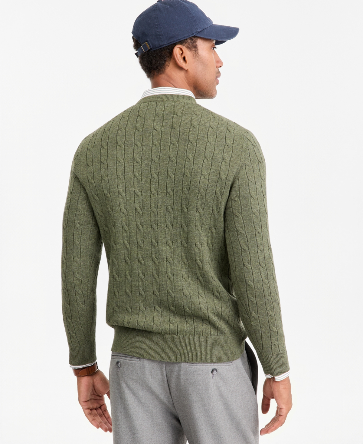 Club Room Men's Cable-Knit Crewneck Sweater, Macy's Exclusive