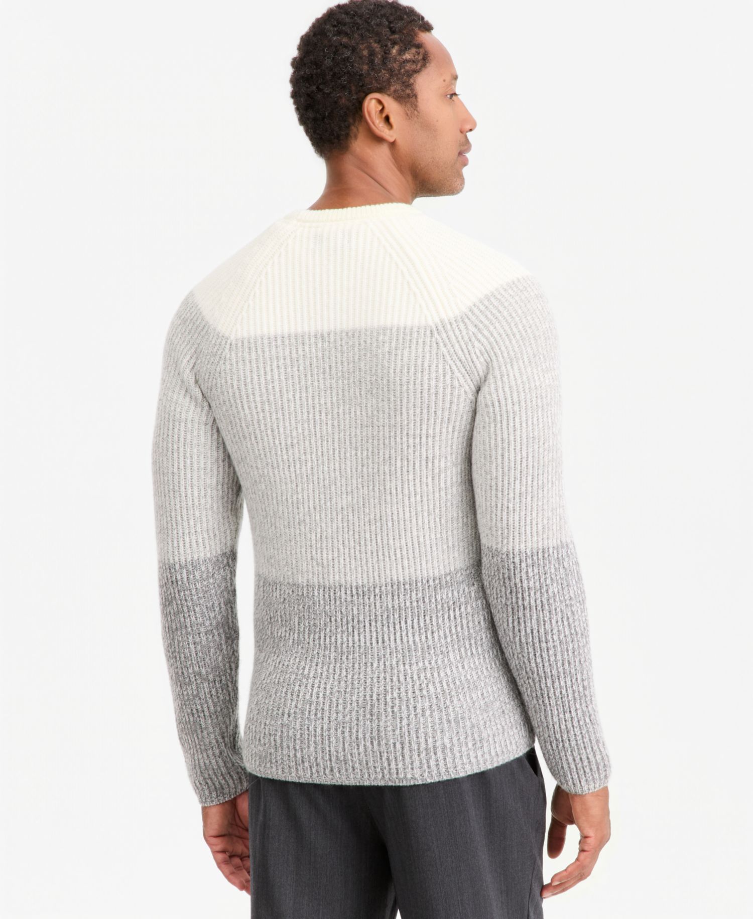 Men's Premium Blocked Chunky Crewneck Sweater, Macy's Exclusive