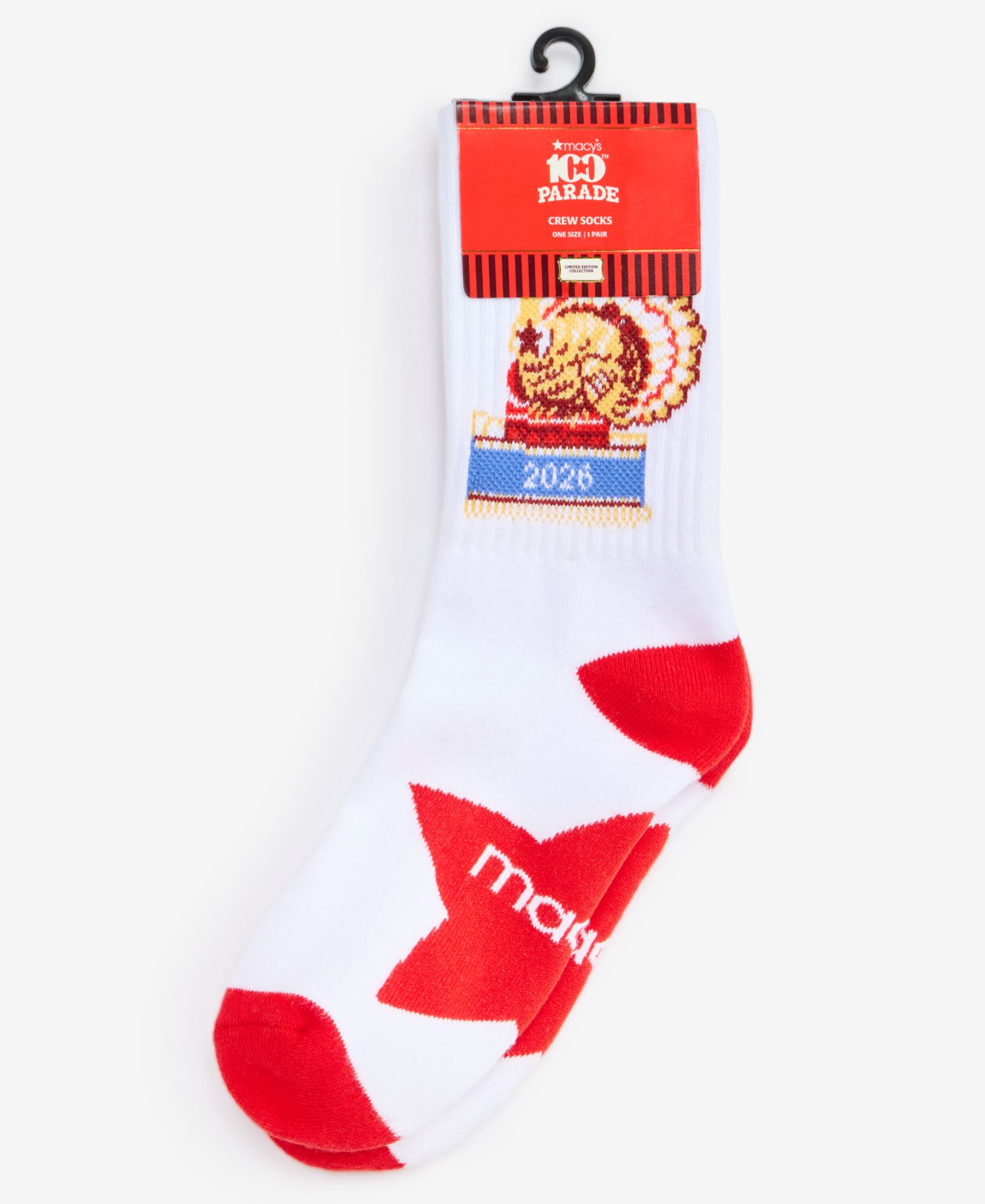 100th Thanksgiving Day Parade Adult Unisex Tom Turkey Crew Socks