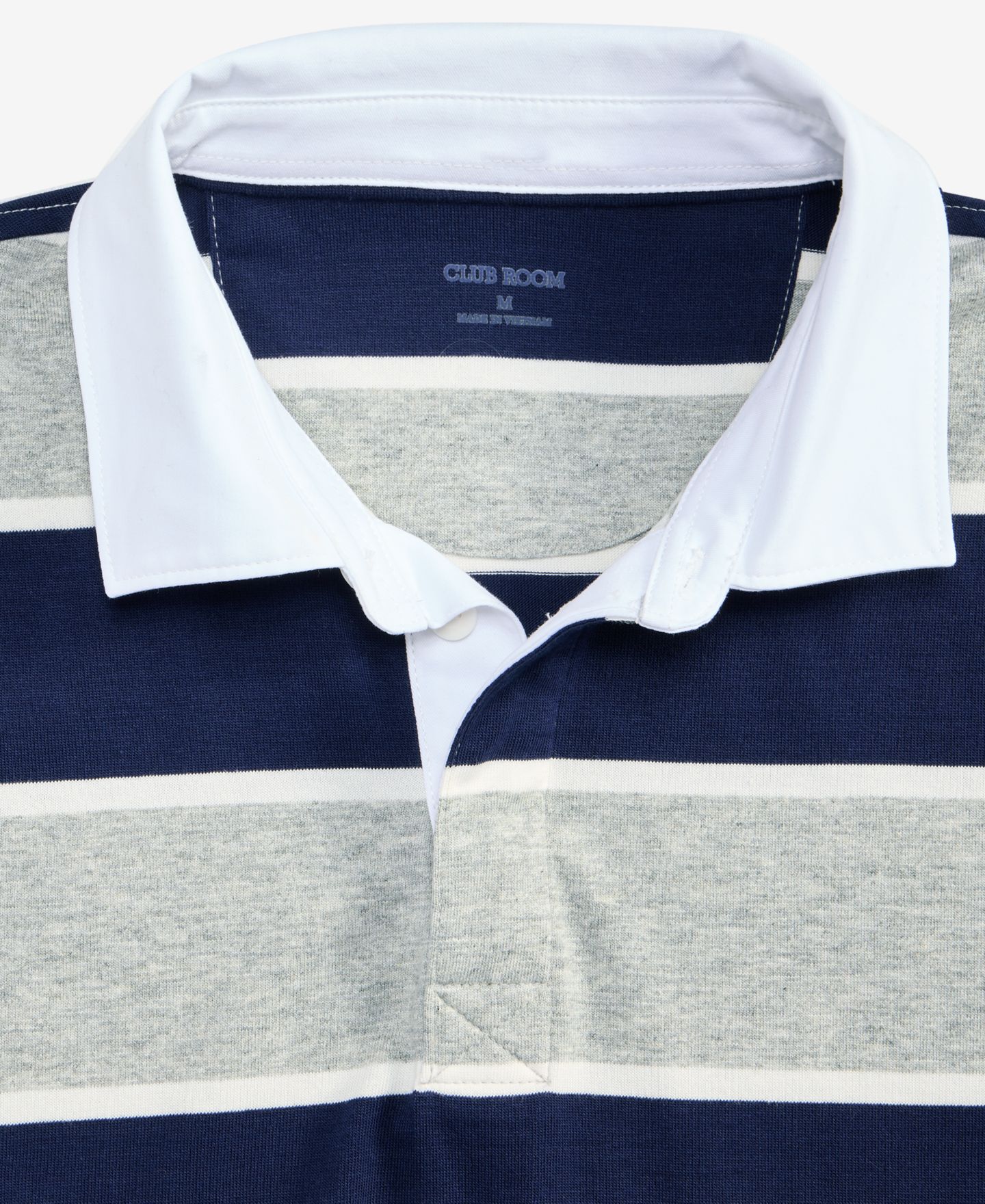 Мужская рубашка Club Room Stripe Long-Sleeve Rugby, цвет: Morning Dove — фото 5