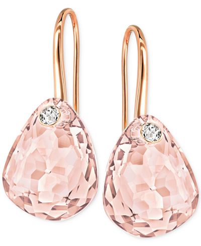 Swarovski Multi-Faceted Crystal Drop Earrings