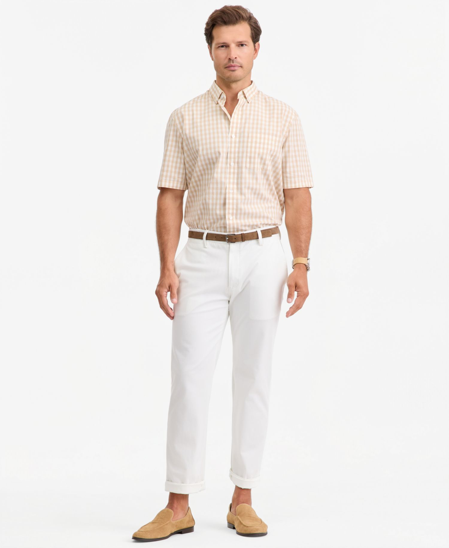 Men's Hemmy Plaid Poplin Short-Sleeve Shirt