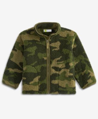 Toddler Boys' 12M-5T Printed Faux-Sherpa Jacket
