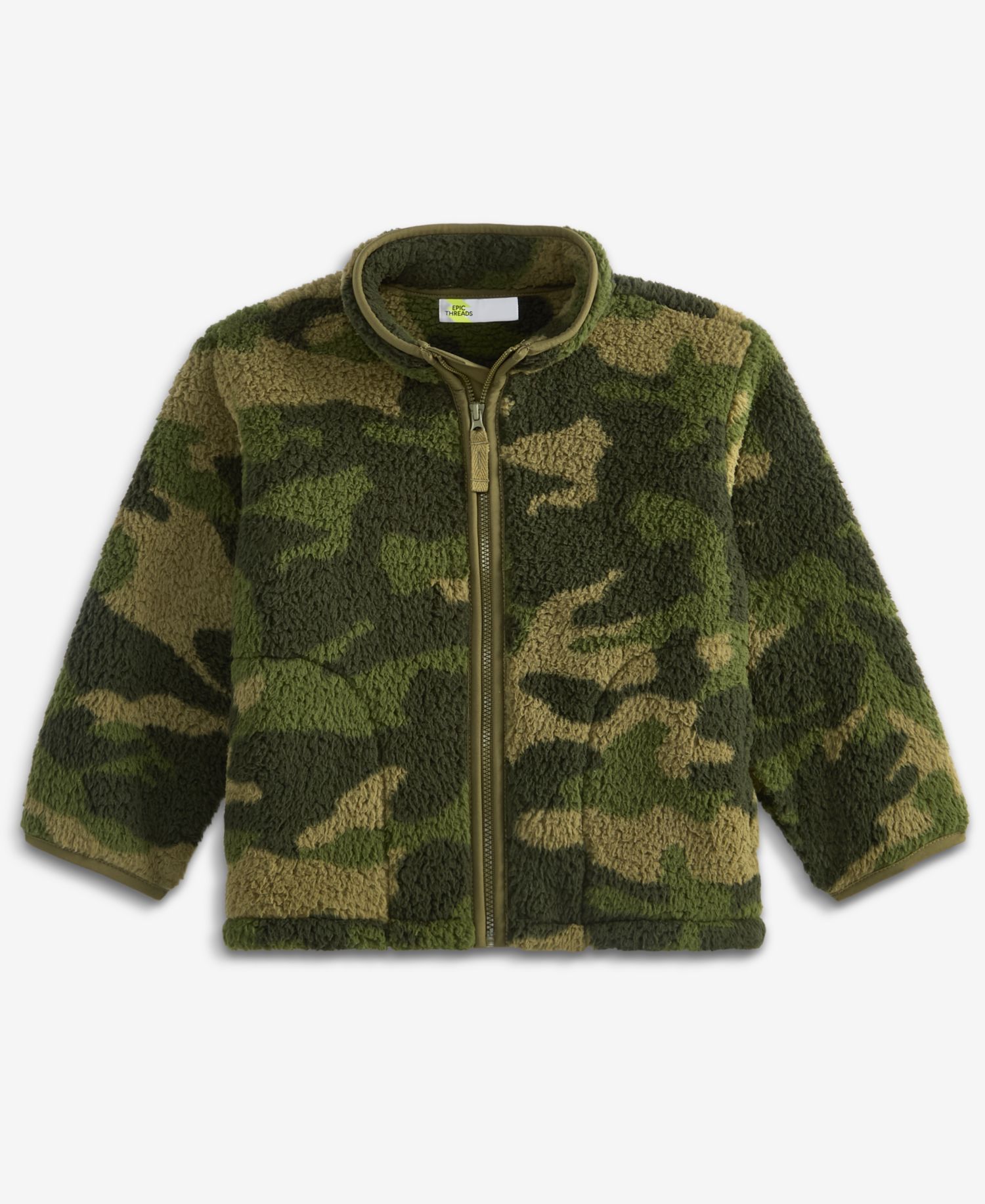 Toddler Boys' 12M-5T Printed Faux-Sherpa Jacket