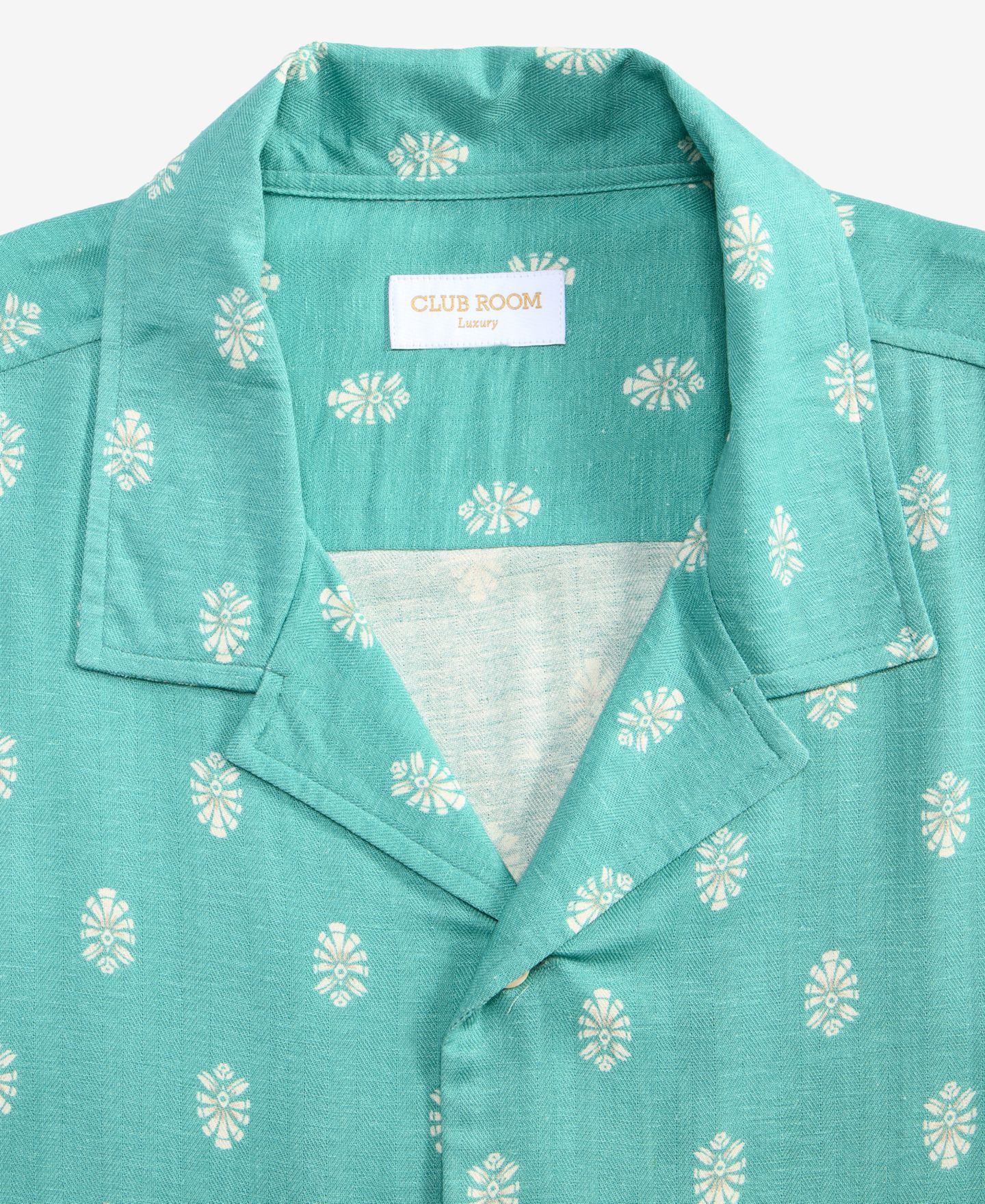 Мужская рубашка Club Room Foulard-Print Silk Short-Sleeve, цвет: Canton — фото 4