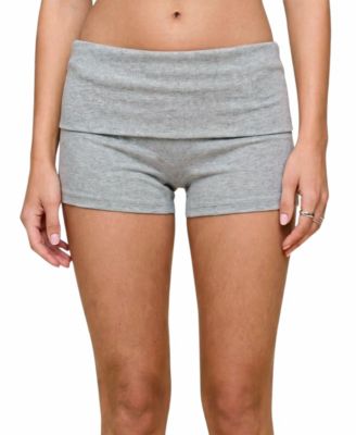 Women's Audrea Ribbed Foldover Biker Shorts
