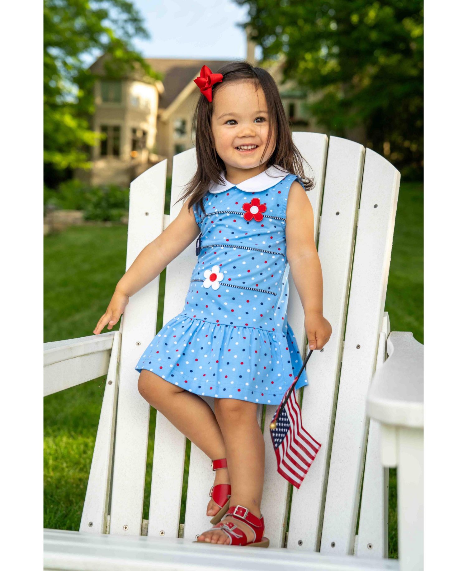 Big Girls 7-8 Printed Knit Dress With Flowers