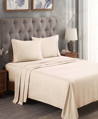 300-TC Egyptian Cotton Solid Deep Pocket Sheet Set, Twin XL