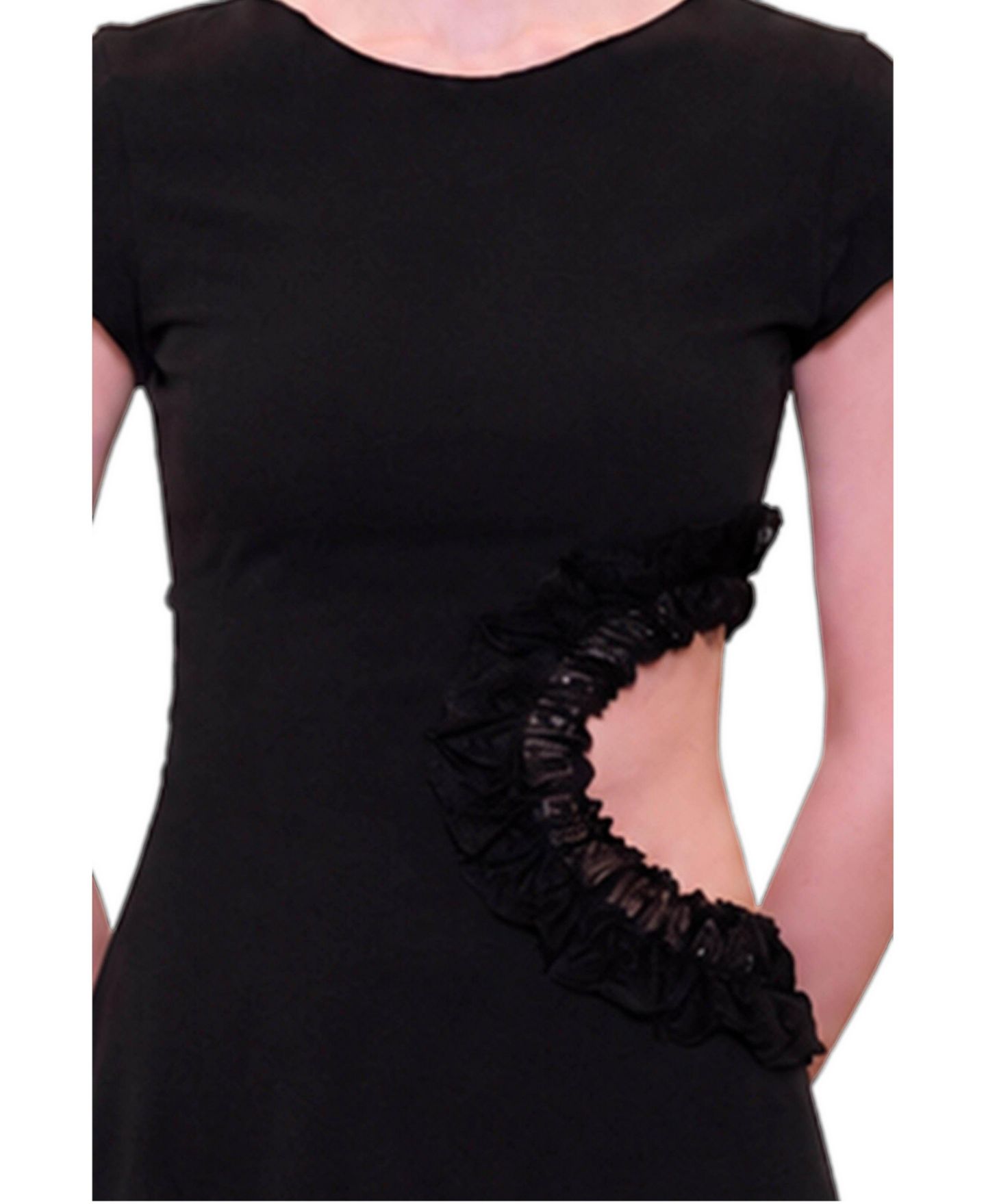 Женское платье PCFG Daydreamers Short Sleeve Lace Detail Mini, цвет: Чёрный — фото 3
