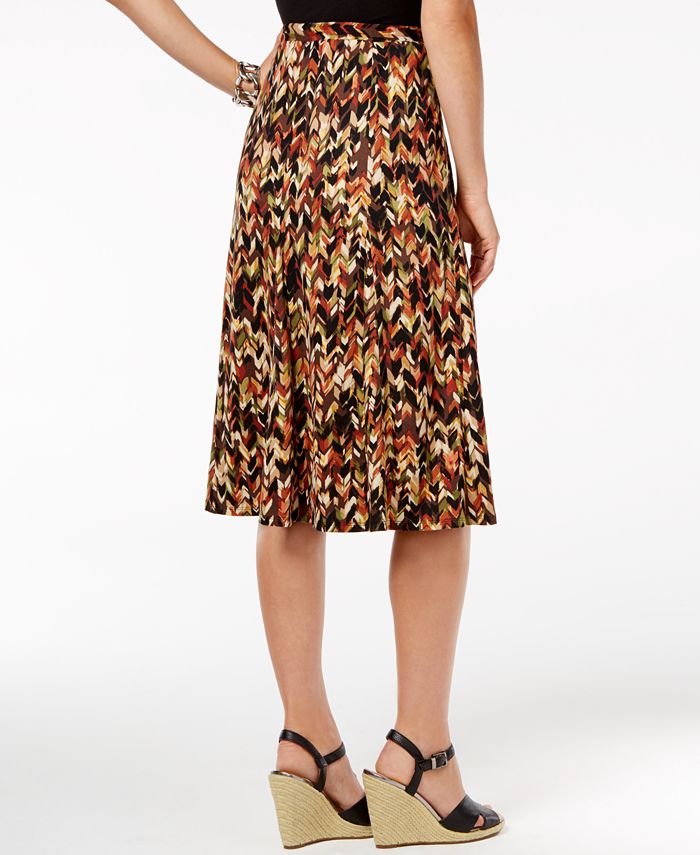 NY Collection Petite Printed A-Line Skirt & Reviews - Skirts - Petites ...