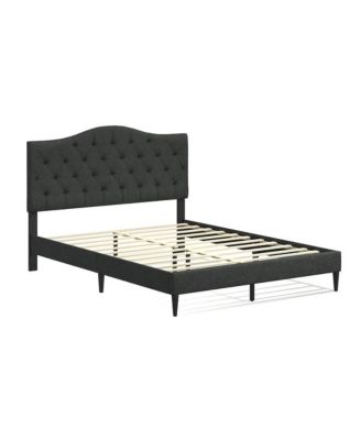 Upholstered Complete Bed Queen Stone