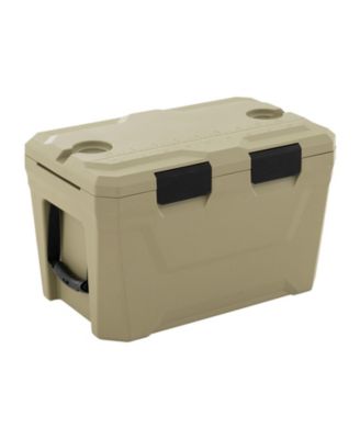37 Quart Portable Insulated Cooler Hard Shell with Cup Holders and Drain Plug