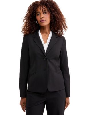 Petite Two-Button Notched-Collar Blazer