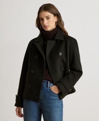 Women's Short Double Breasted Wool Coat