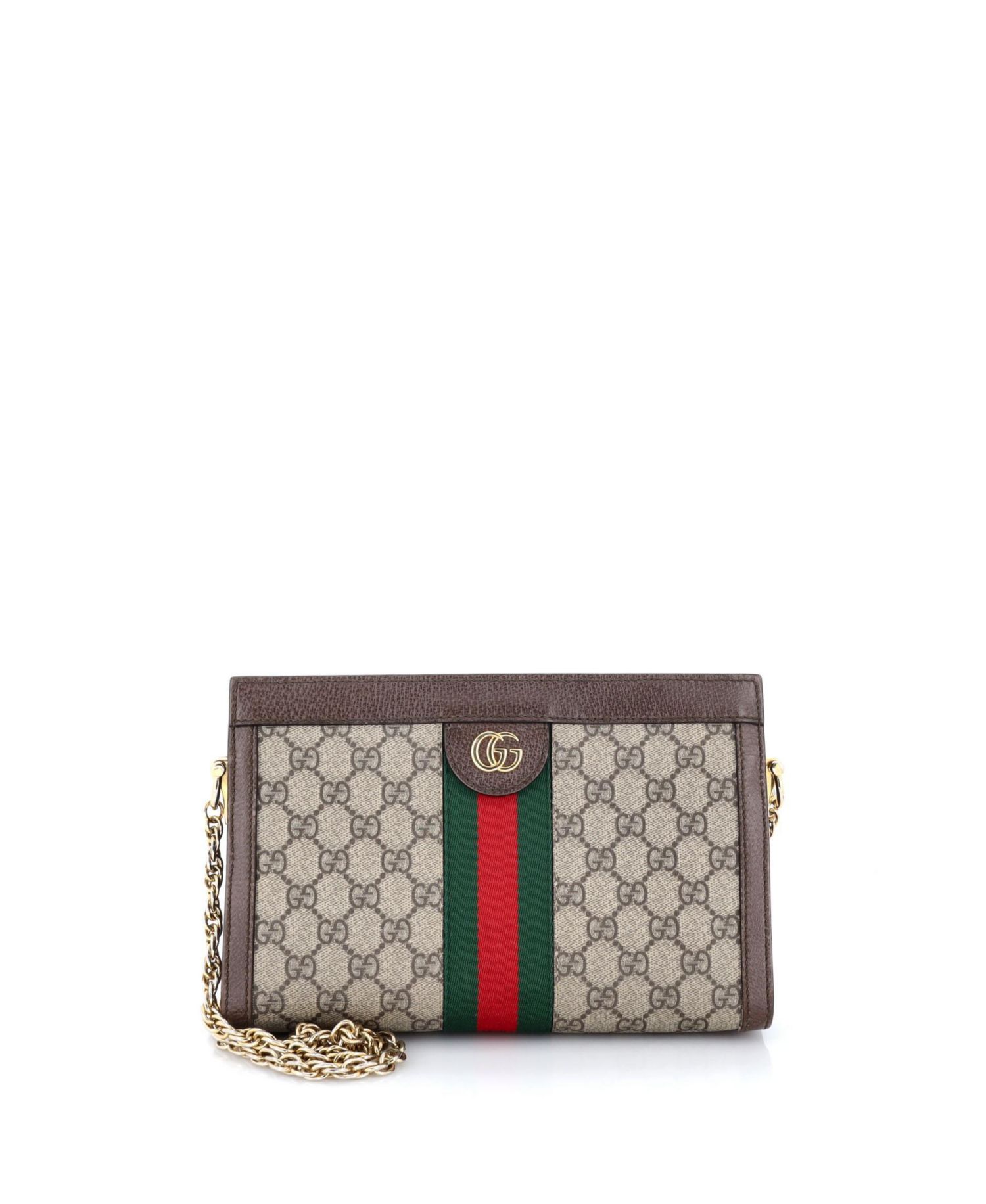 Small Ophidia Chain Shoulder Bag GG Coated Canvas