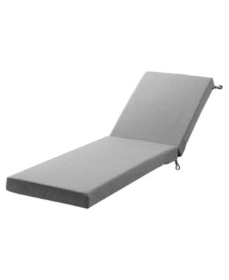 Outdoor Chaise Lounge Cushion, Water-Resistant Patio Lounge Chair Cushion 1 Piece, Thick Lounger Pad with Straps