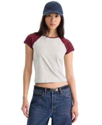 Women's Raglan Short-Sleeve Crewneck T-Shirt
