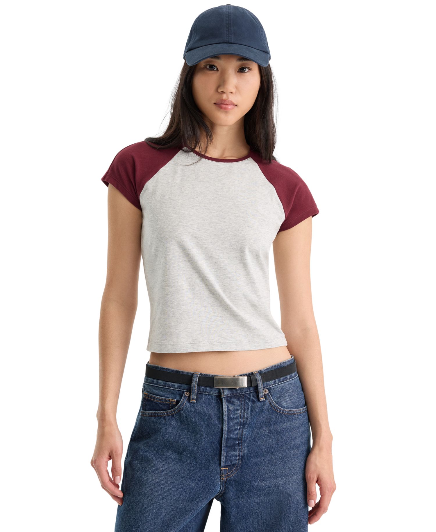 Women's Raglan Short-Sleeve Crewneck T-Shirt