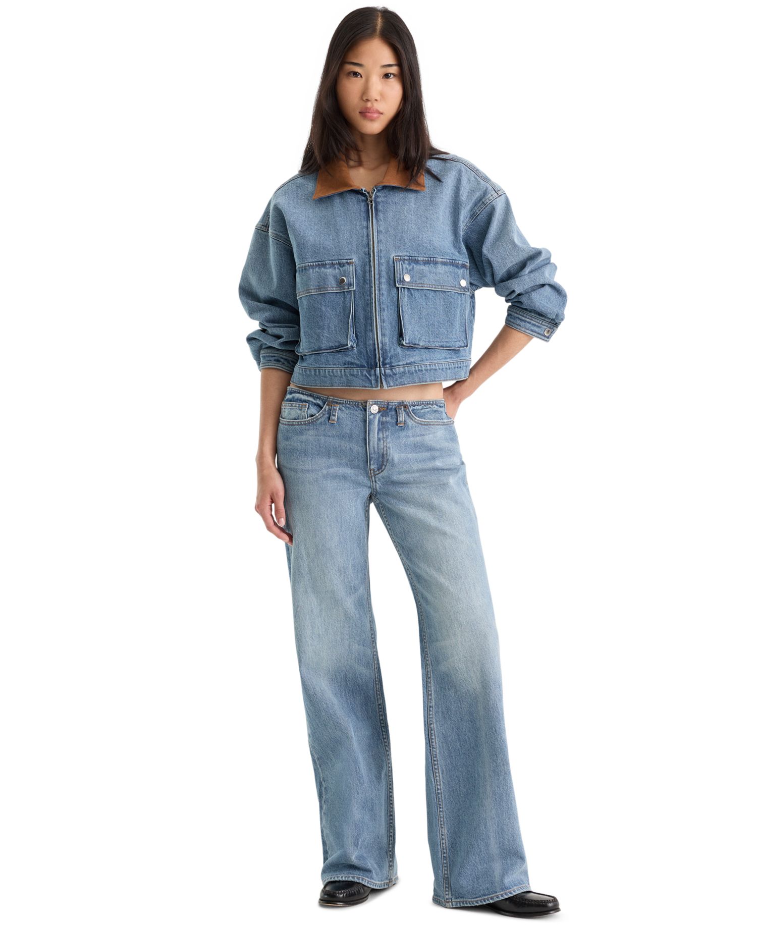 Women's Ghost Waist Low Loose Jeans