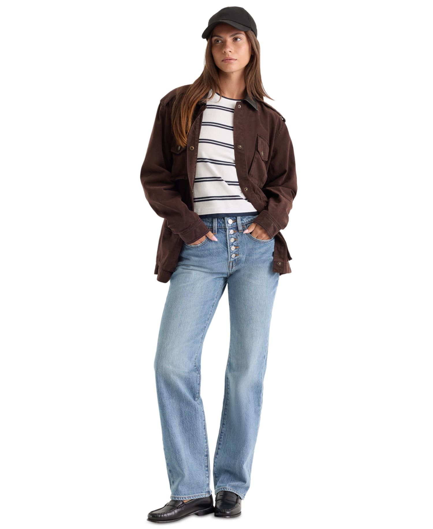 Women's Vintage Mid-Rise Straight Jeans