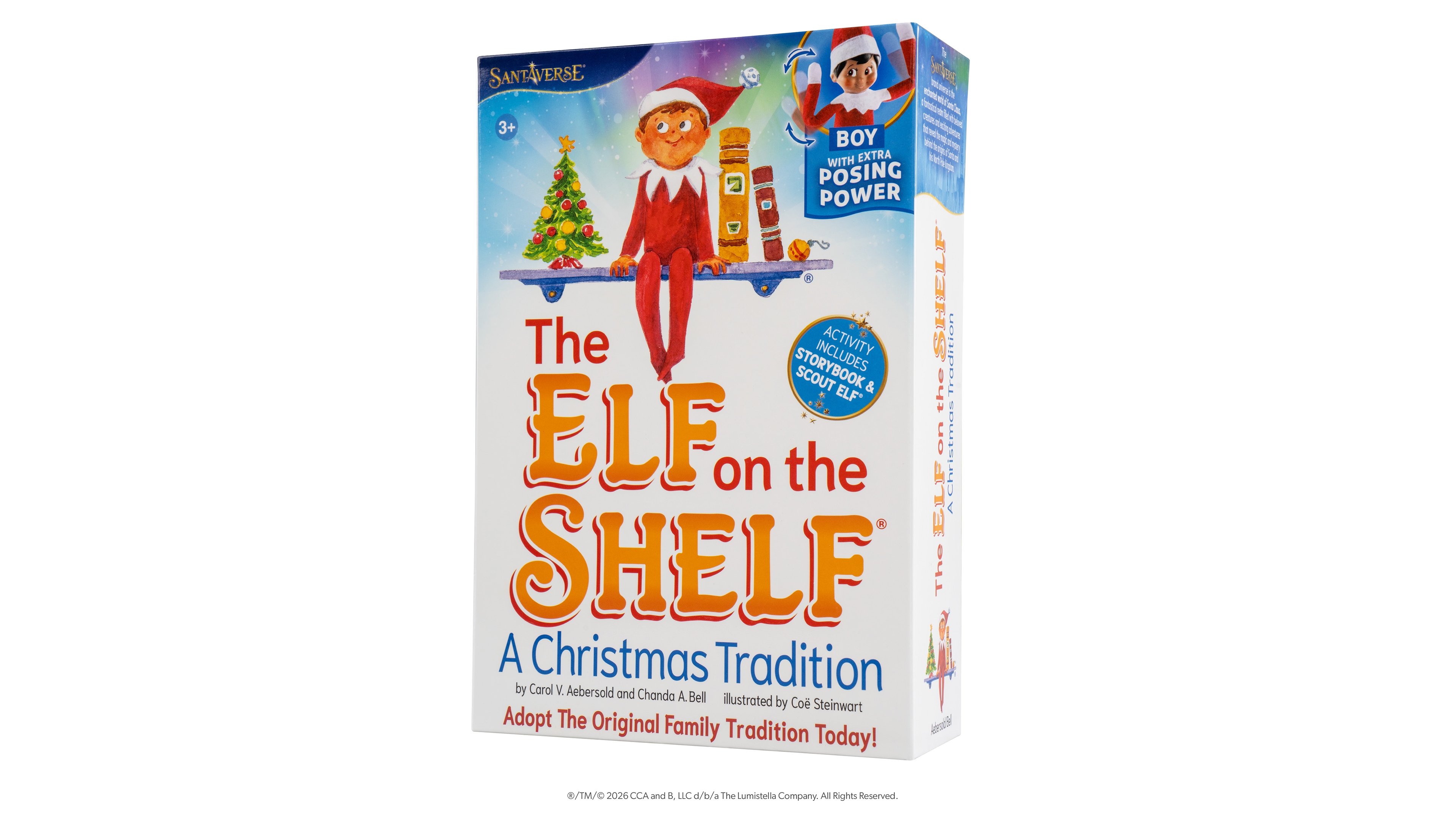 Elf on the Shelf Scout Elf Boy with Brown Eyes 4-Piece Figure & Storybook Boxed Set