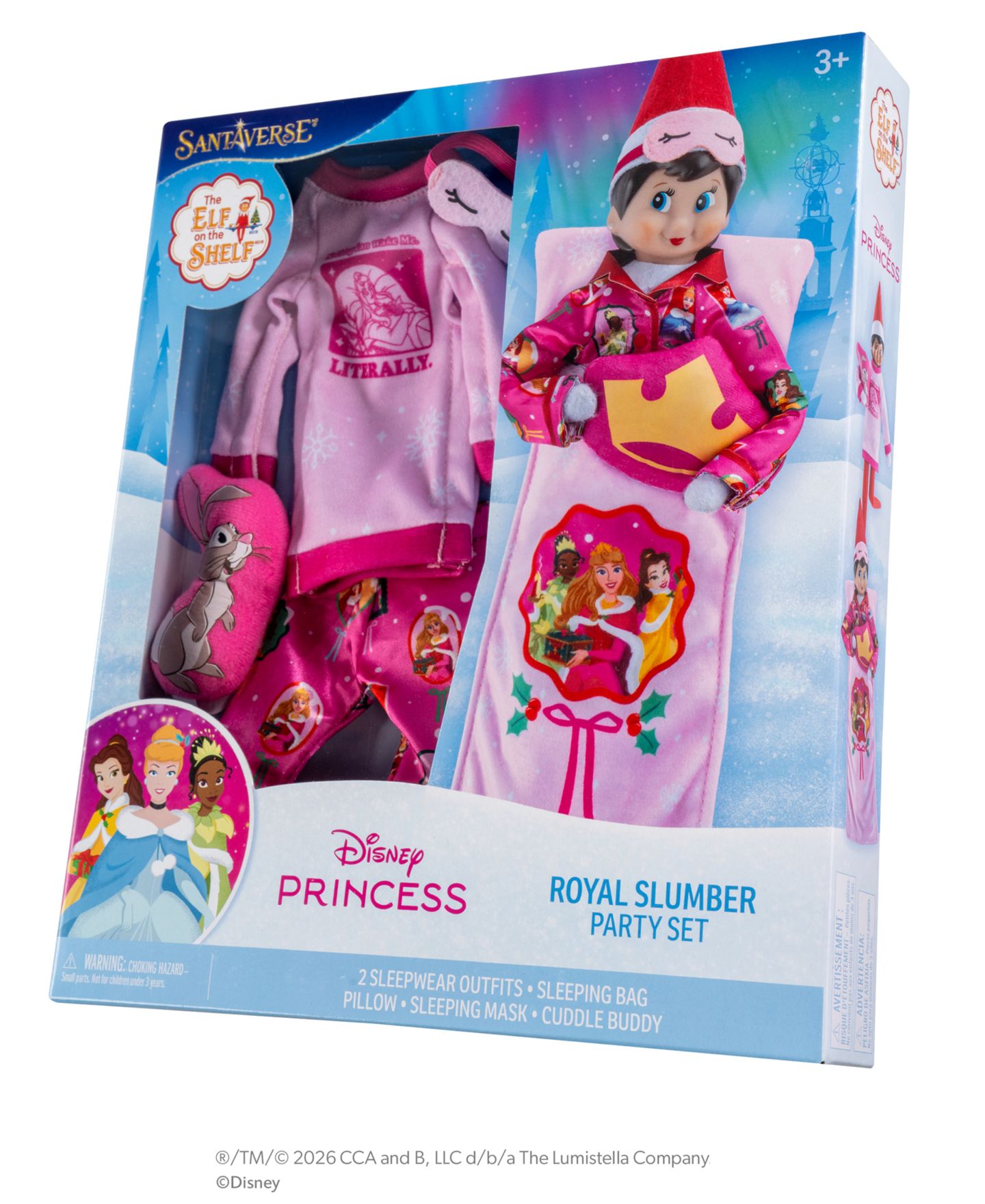 Детские куклы Elf on the Shelf Disney Princess Polar Props Royal Slumber Party Sleepover 6-Piece Doll Accessory Set, Ages 3+ — фото 5
