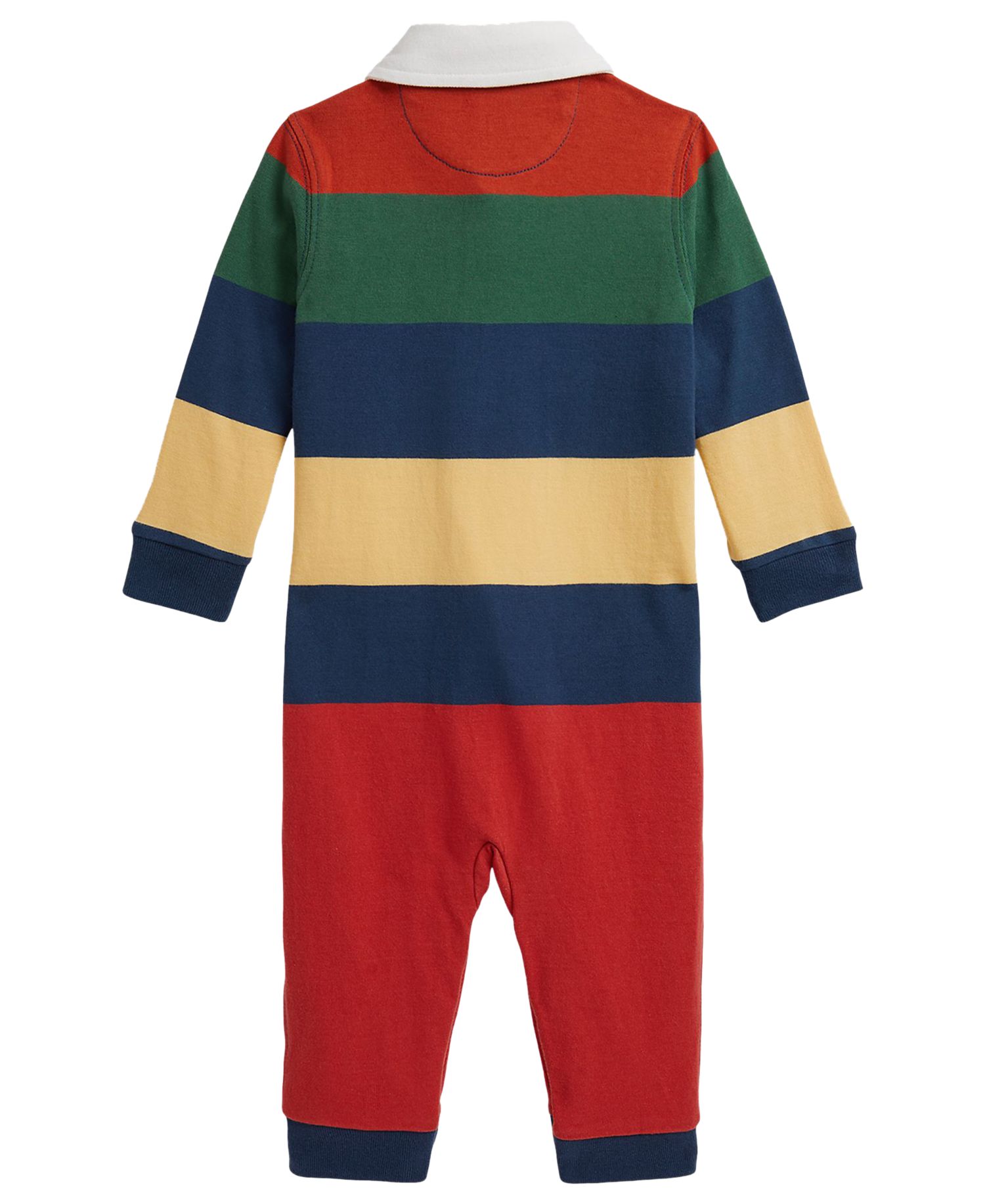 Baby Boys' Striped Cotton Rugby Coverall
