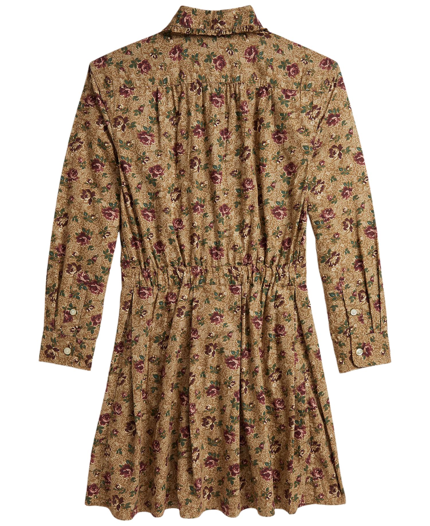 Girls' 7-16 Floral Cotton Poplin Shirt Dress