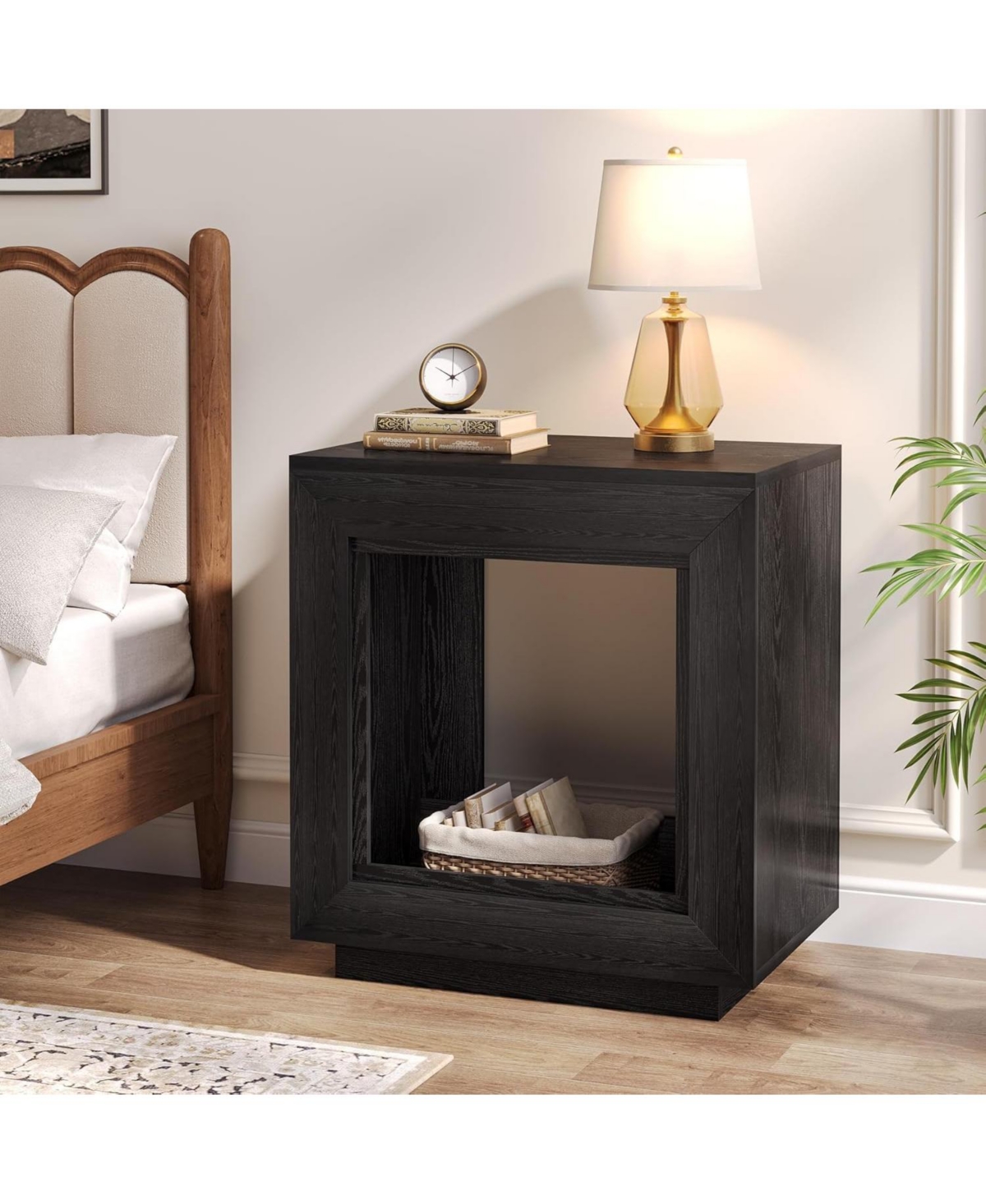 Tribesigns End Table Set of 2, 24 inch Nightstand Bedside Table for Small Spaces, Bedroom
