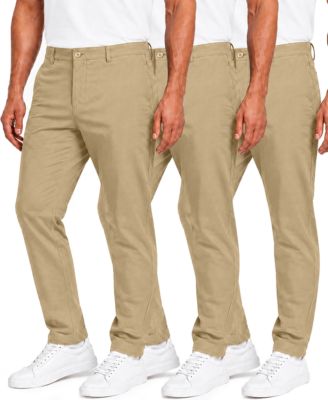 Men's Super Stretch Slim-Fit Chino Pants, 3-Pack