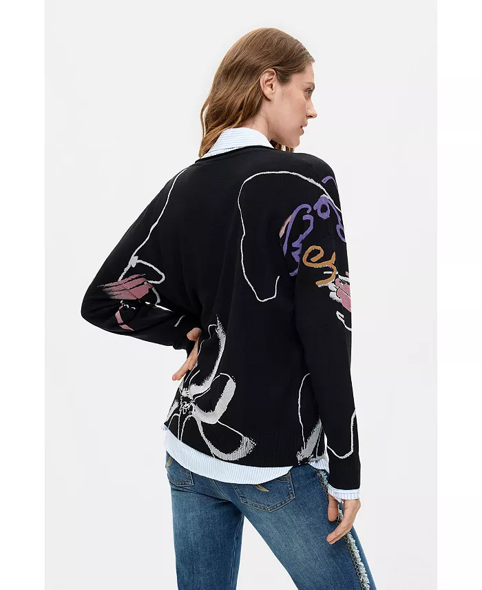 Women's Thin printed sweater - thumbnail 5