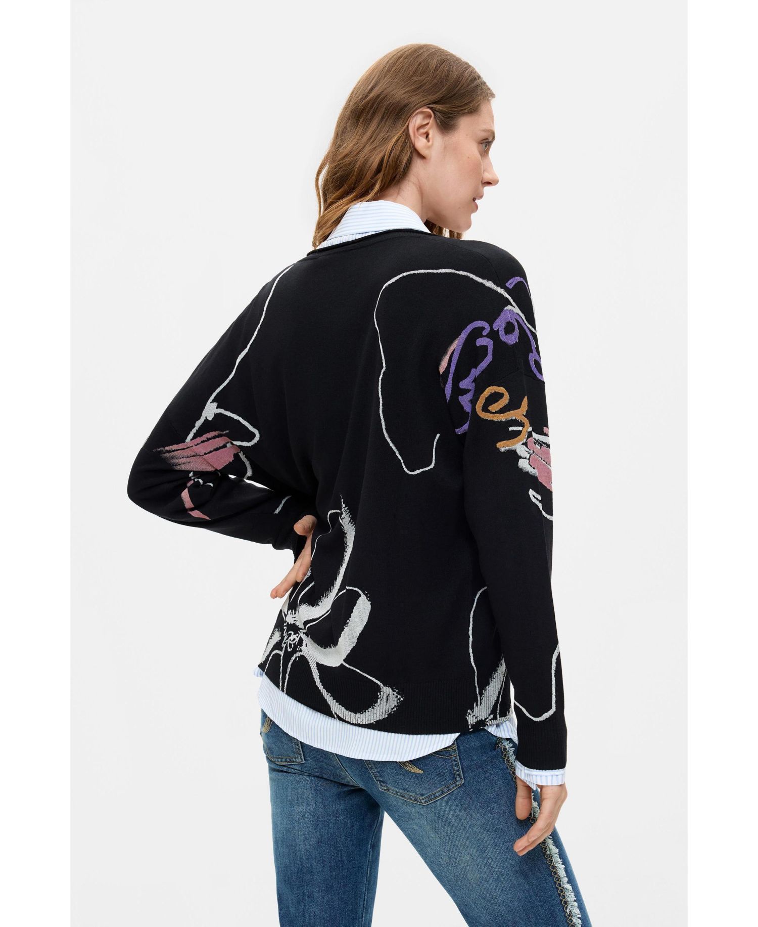 Women's Thin printed sweater