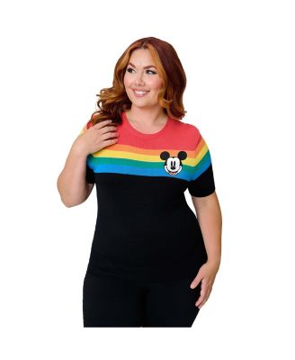 Women's Plus Size Patterned Short Sleeve Sweater