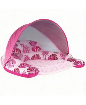 Pool Float Chair Lounge Sun Shade Cup Holder Inflatable