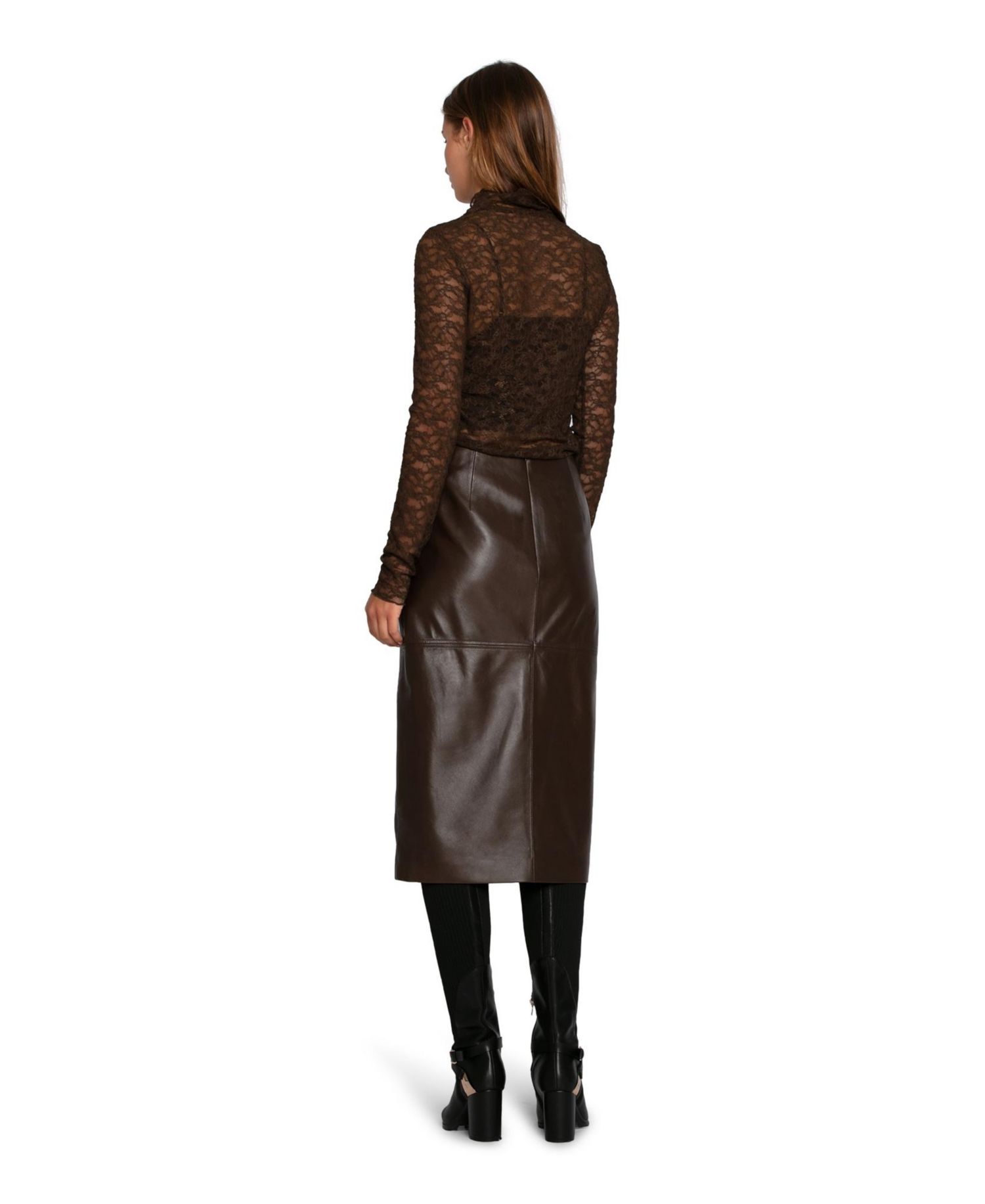 Women's Understated Leather Pencil Skirt