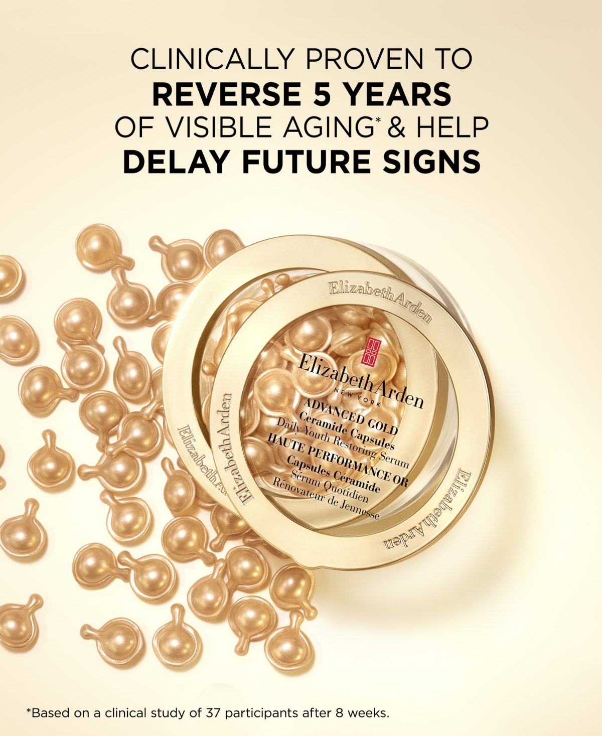 Elizabeth Arden -Piece Advanced Gold Ceramide Daily Youth Restoring Serum Capsules