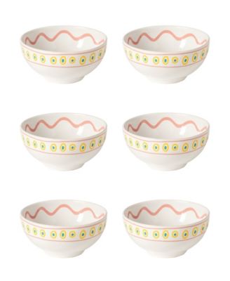 Tulip Stoneware Cereal Bowls, Set of 6