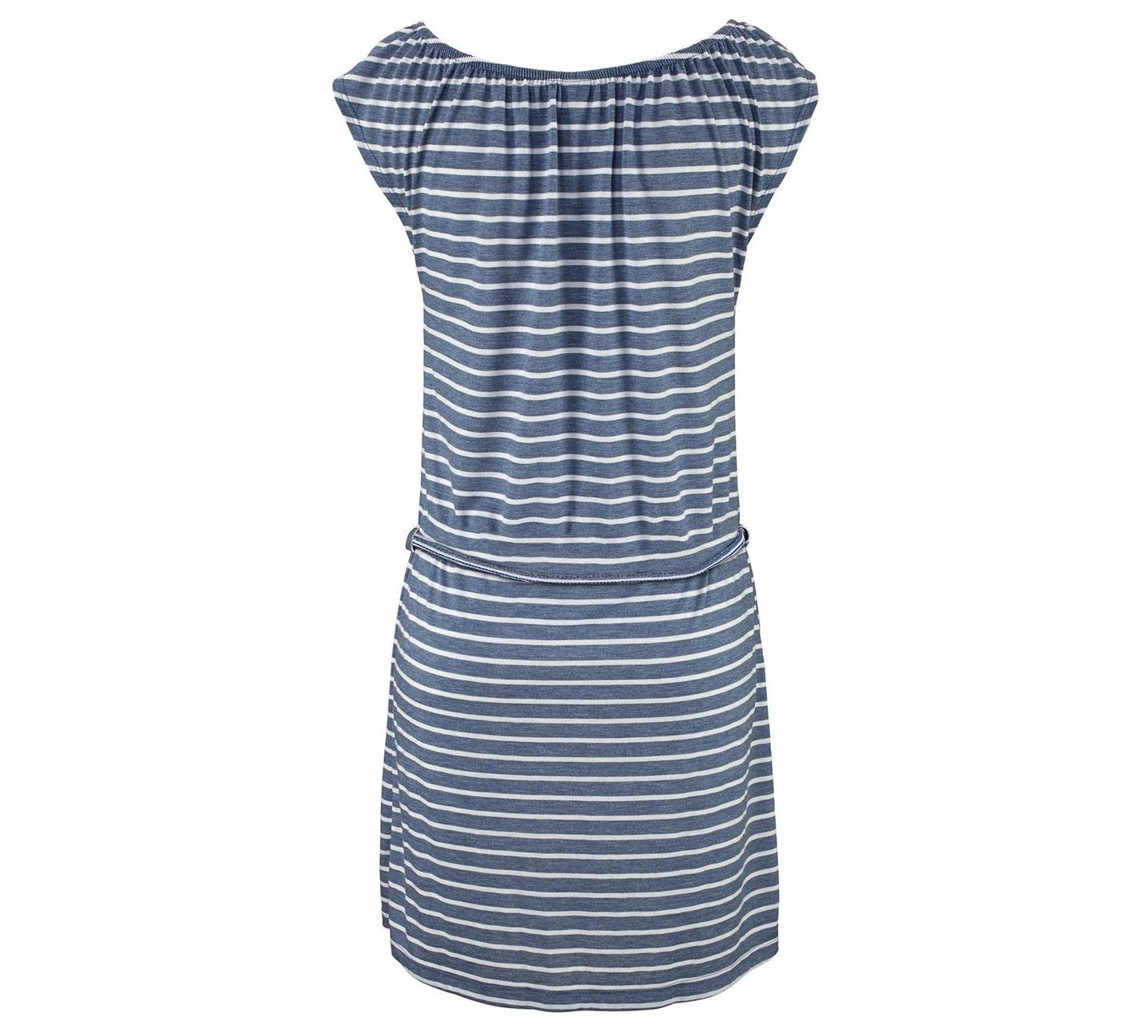 Женское платье LASCANA Striped Tie Neckline Notch-Neck Tie-Waist Short — фото 7