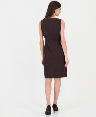 Brown Sheath Petite Little Black Dress