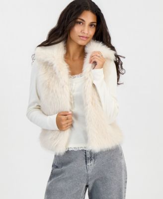 Juniors' Faux Fur Vest