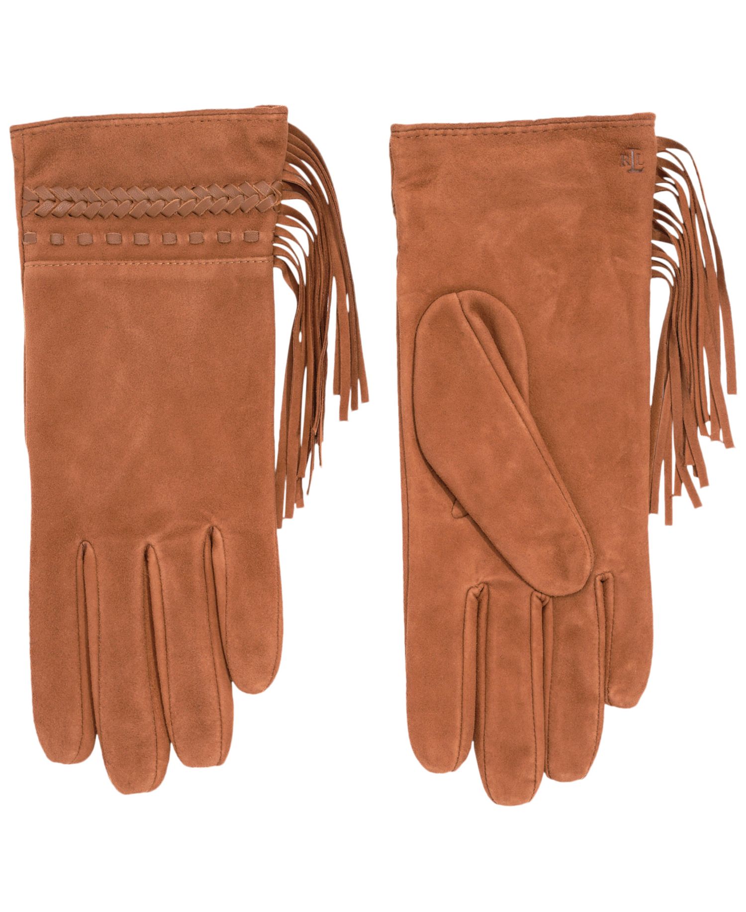 Laced Suede Fringe Gloves
