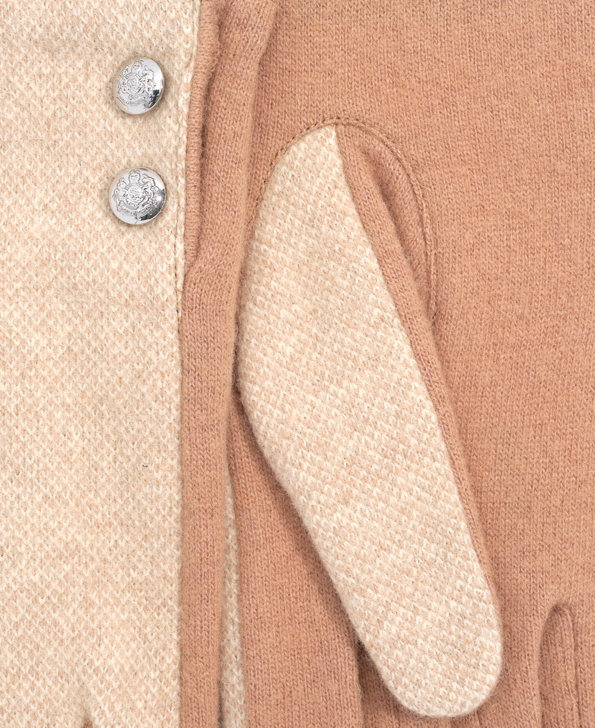 Lauren Ralph Two Button Pattern Top Gloves
